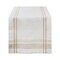 CC Home Furnishings French Striped Cotton Kitchen Table Runner - 72" - Cream and Tan